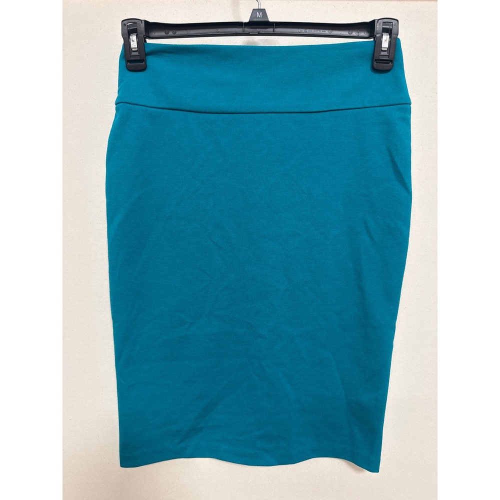 New York & Company Teal Blue Stretch Pencil Skirt Size 0 Professional Office